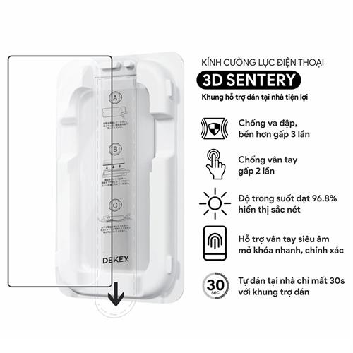 Miếng dán kính cường lực Samsung S25 DEKEY 3D Sentery Màu Trắng