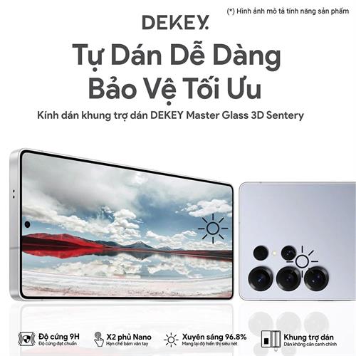 Miếng dán kính cường lực Samsung S25 DEKEY 3D Sentery Màu Trắng