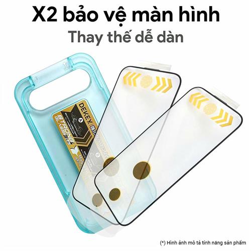 Miếng dán kính cường lực iPhone 12/12 Pro DEKEY 3D Quintessence Màu Trắng