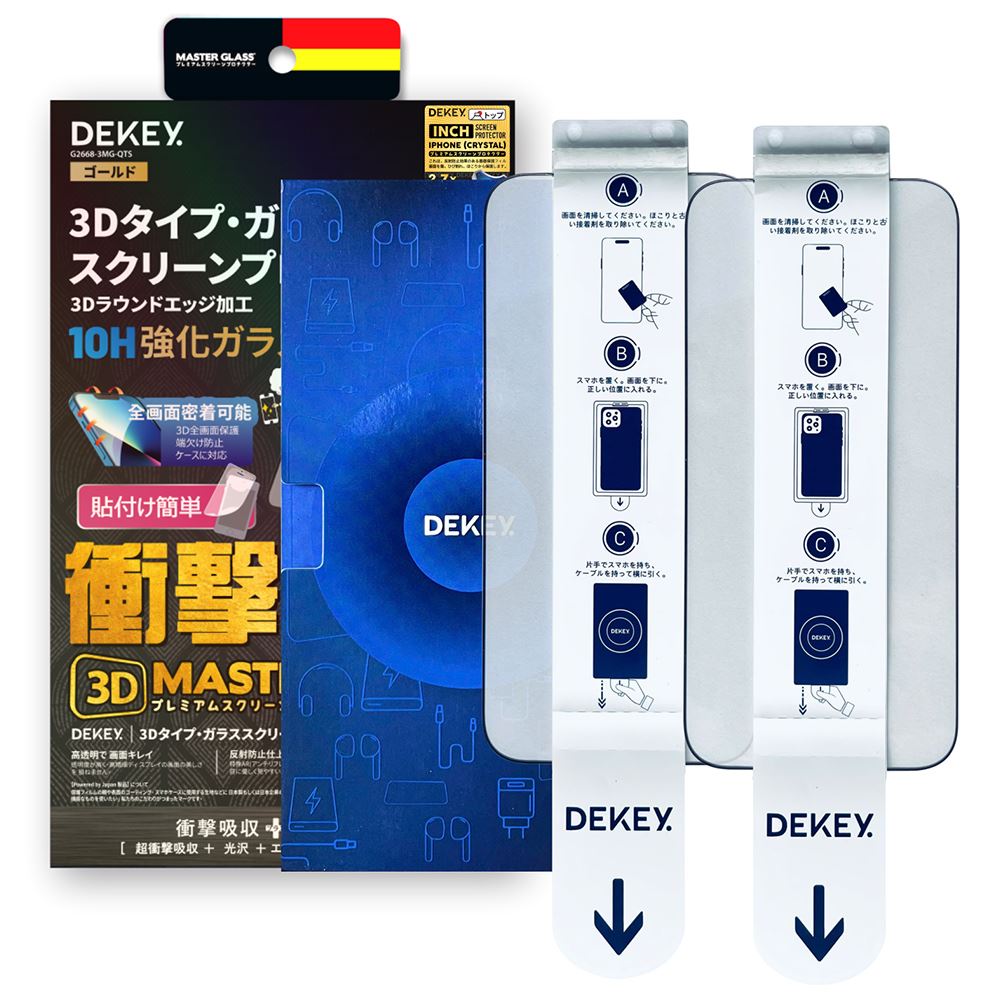 Miếng dán kính cường lực iPhone 14 Pro Max DEKEY 3D Quintessence Màu Trắng