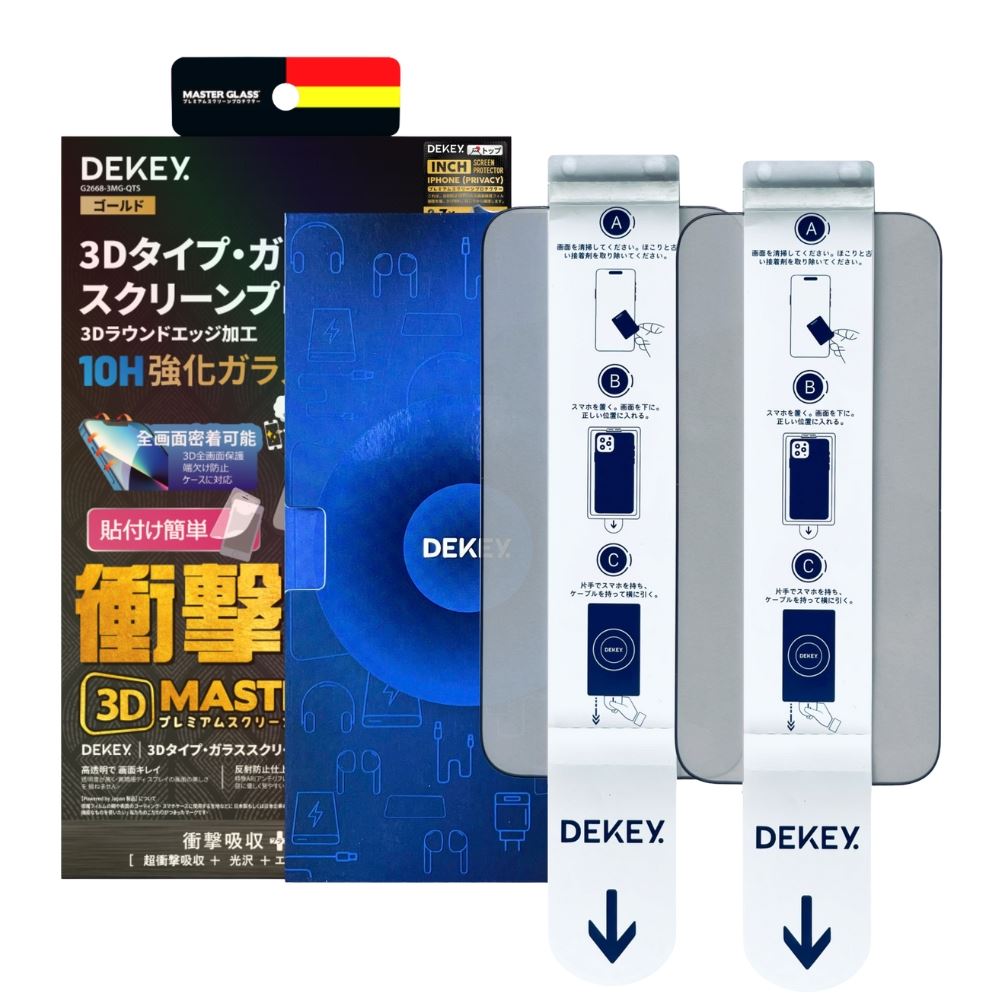 Miếng dán kính cường lực chống nhìn trộm iPhone Air DEKEY 3D Quintessence Màu Trắng