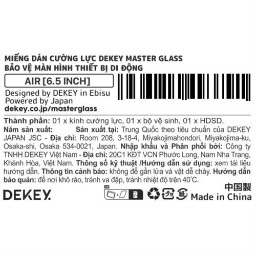 Miếng dán kính cường lực iPhone Air DEKEY 3D Luxury Màu Trắng