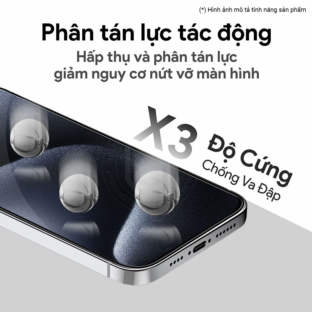 Miếng dán kính cường lực iPhone 14 Pro DEKEY 3D Deluxe Màu Trắng