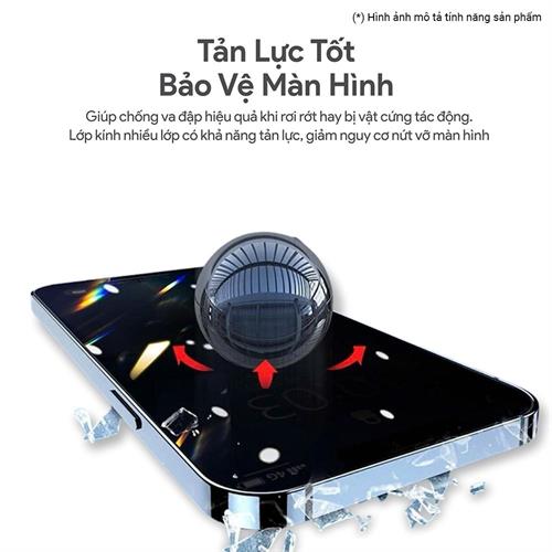 Miếng dán kính cường lực iPhone 16 Pro/17 DEKEY 3D Deluxe Màu Trắng