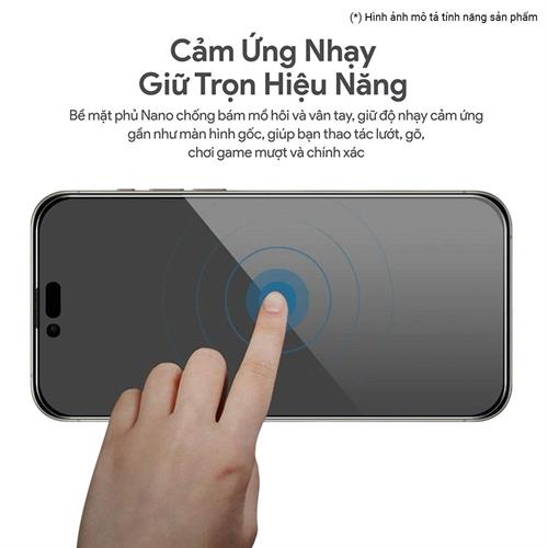 Miếng dán kính cường lực iPhone 17 Pro DEKEY 3D Deluxe Màu Trắng