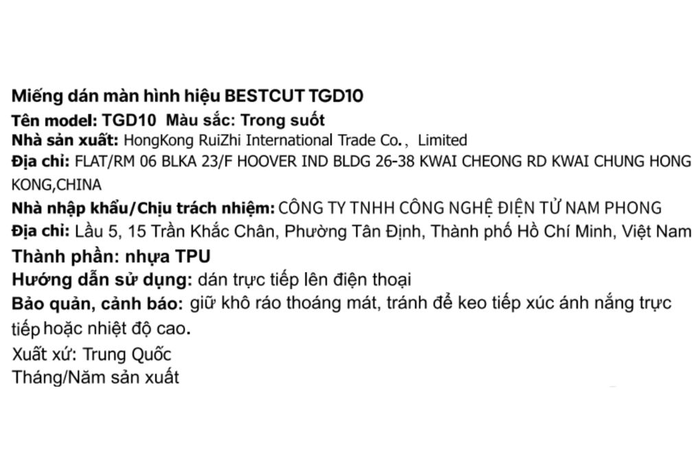 Miếng dán máy cắt TPU 4 lớp BESTCUT TGD10 Màu Trắng