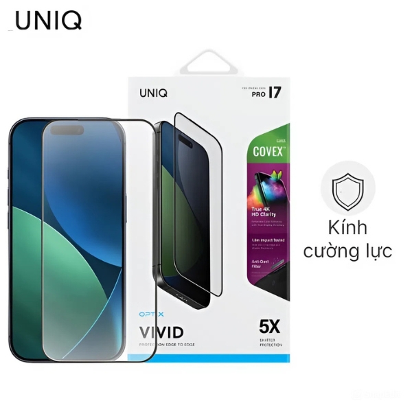 Miếng dán iPhone 17 Pro có viền UniQ