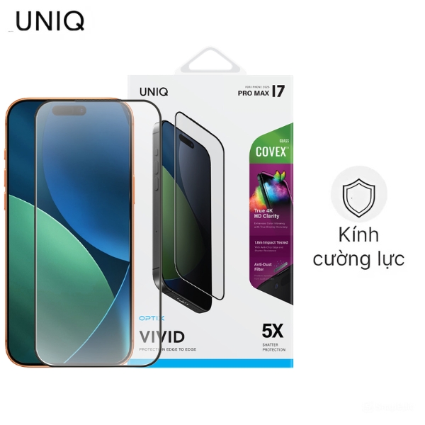 Miếng dán iPhone 17 Pro Max có viền UniQ