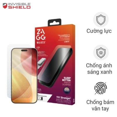Miếng dán kính iPhone 17 Pro Max cường lực không viền kèm khung ZAGG InvisibleShield XTR5