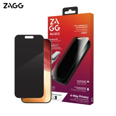 Miếng dán kính iPhone 17 Pro Max cường lực chống nhìn trộm không viền kèm khung ZAGG InvisibleShield XTR