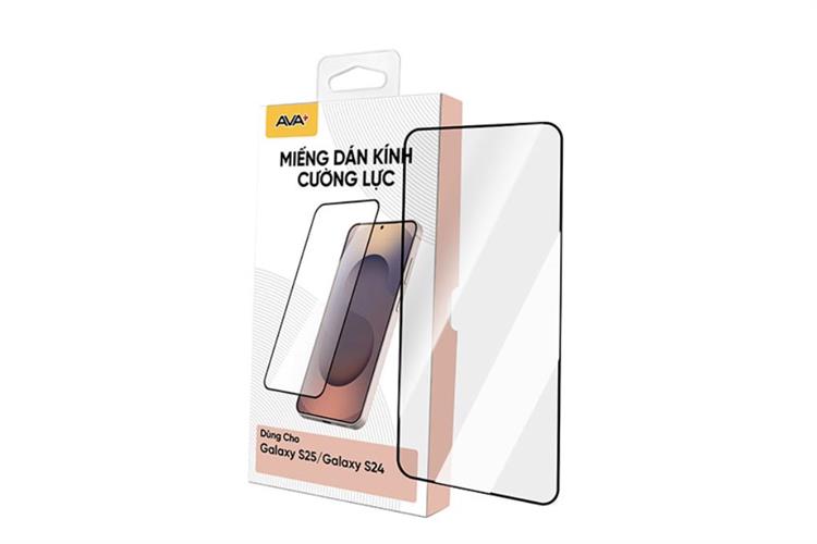 Miếng dán kính Samsung Galaxy S25 cường lực AVA+ JC Màu Trắng