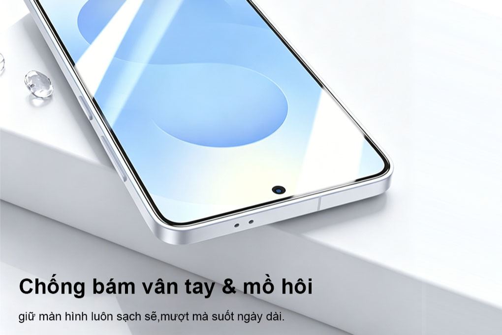 Miếng dán kính cường lực Samsung Galaxy S25 AVA+ JC Màu Trắng