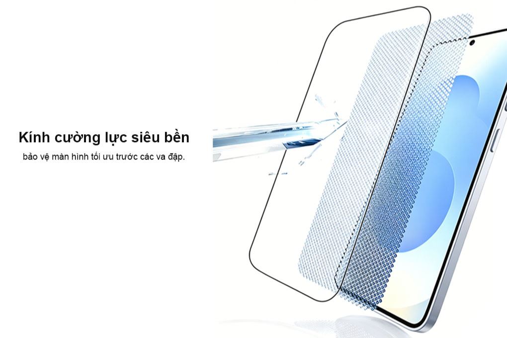 Miếng dán kính cường lực Samsung Galaxy S25 AVA+ JC Màu Trắng