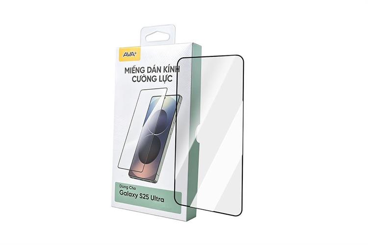 Miếng dán kính Samsung Galaxy S25 Ultra cường lực AVA+ Màu Trắng