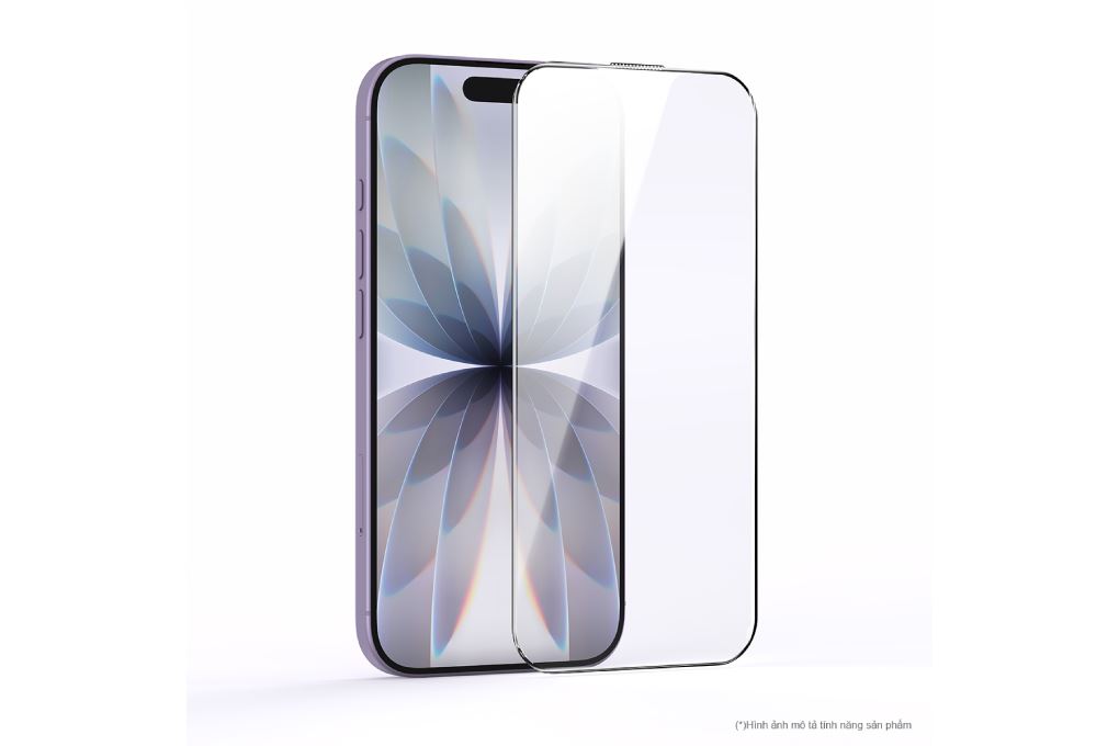 Miếng dán kính cường lực iPhone 17 kèm khung AVA+ JC Màu Trắng