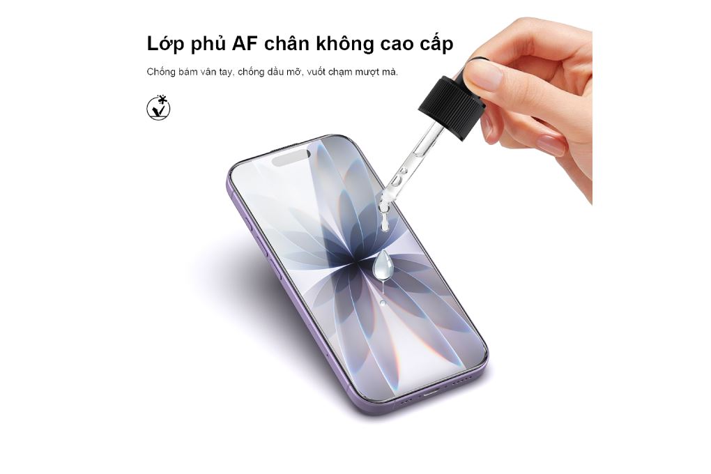 Miếng dán kính cường lực iPhone 17 kèm khung AVA+ JC Màu Trắng