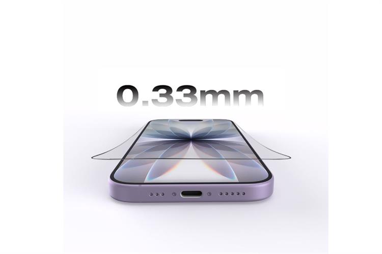 Miếng dán kính iPhone 17 cường lực kèm khung AVA+ JC Màu Trắng