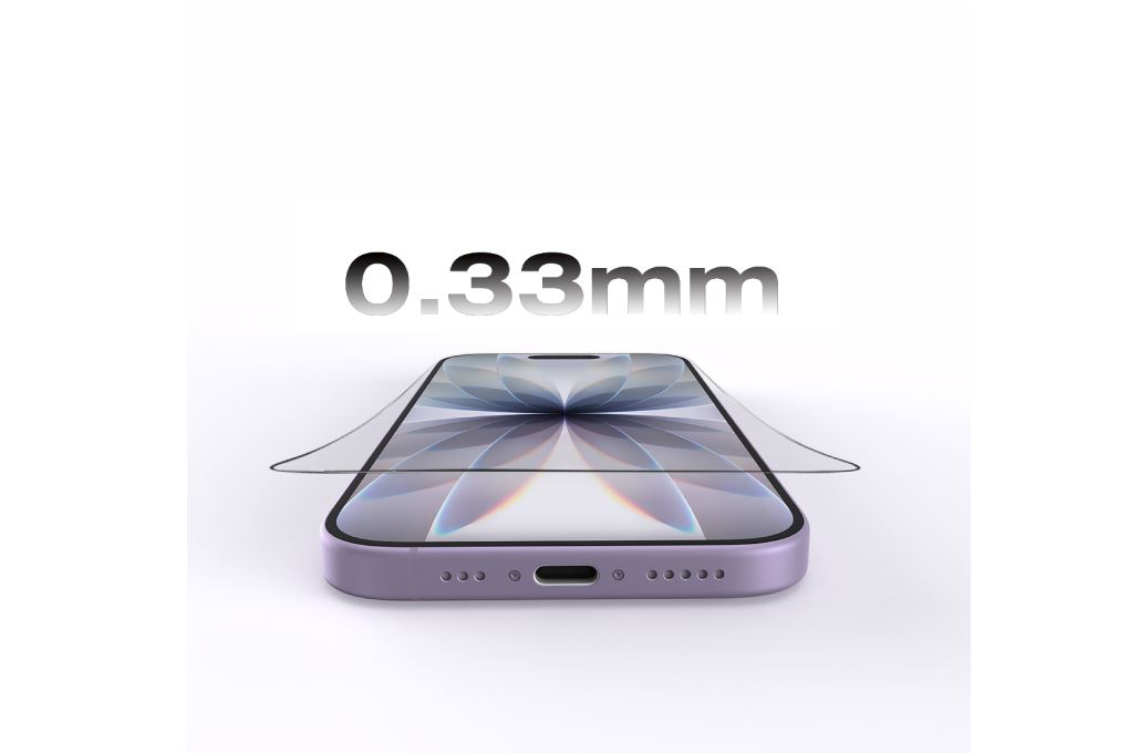 Miếng dán kính cường lực iPhone 17 kèm khung AVA+ JC Màu Trắng