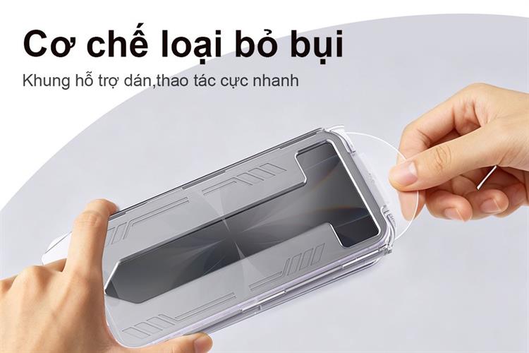 Miếng dán kính iPhone 17 cường lực chống nhìn trộm kèm khung AVA+ JC Màu Đen