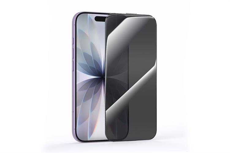 Miếng dán kính iPhone 17 cường lực chống nhìn trộm kèm khung AVA+ JC Màu Đen