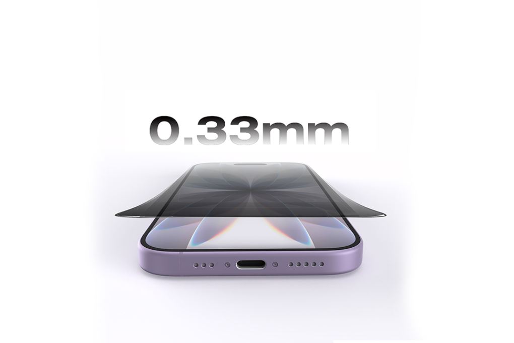 Miếng dán kính cường lực chống nhìn trộm iPhone 17 kèm khung AVA+ JC Màu Đen