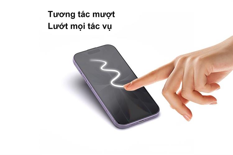 Miếng dán kính iPhone 17 cường lực chống nhìn trộm kèm khung AVA+ JC Màu Đen