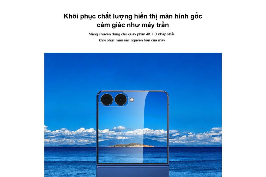 Miếng dán kính cường lực Samsung Galaxy Z FLip8 AVA+ JC Màu Trắng