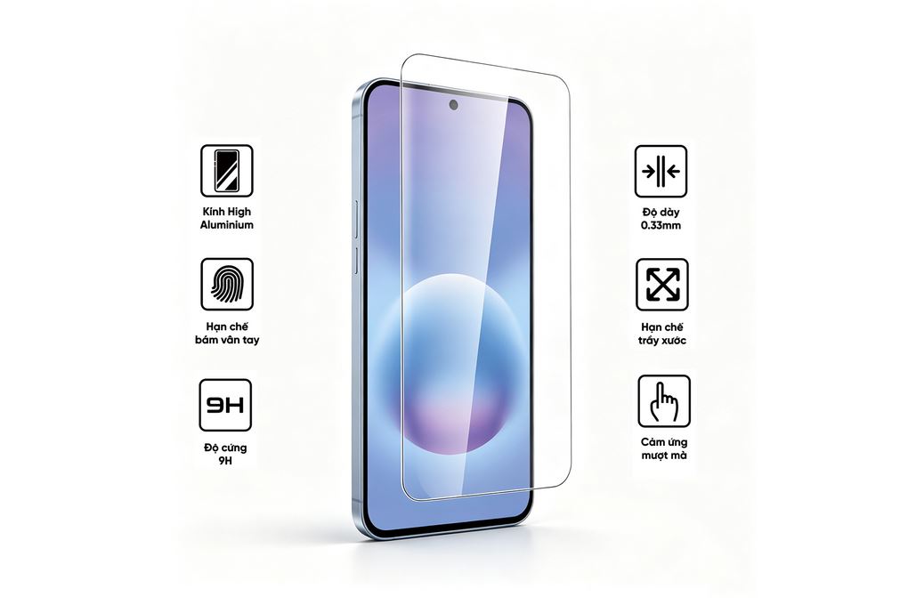 Miếng dán kính cường lực Samsung Galaxy A18 AVA+ JC