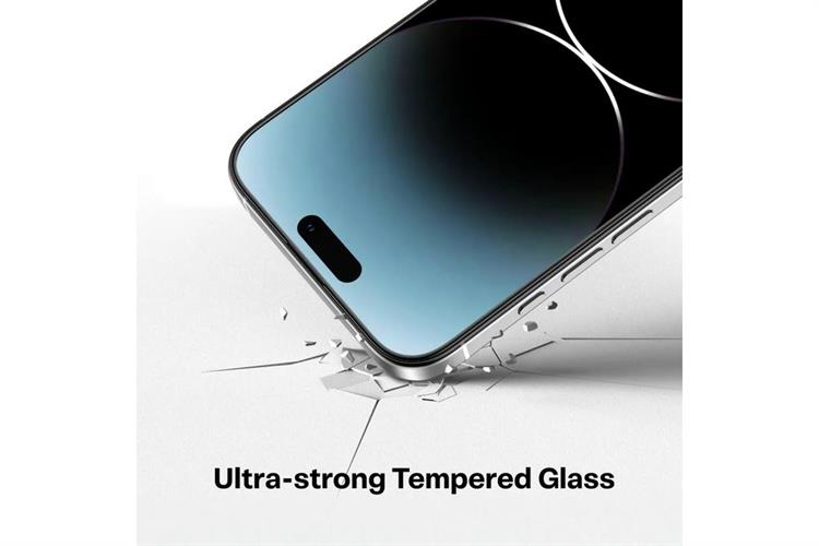 Miếng dán kính cường lực iPhone 14 Pro Max TORRAS TITAN HD Tràn Viền 2 Miếng Màu Trắng