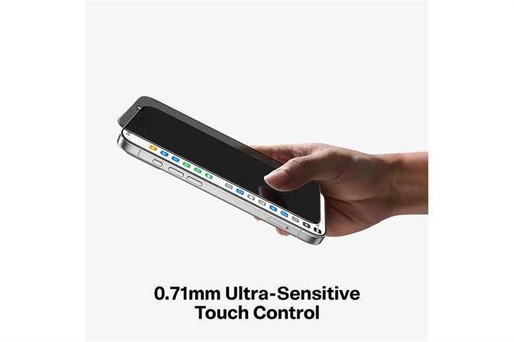 Miếng dán kính cường lực chống nhìn trộm iPhone 16 Pro Max TORRAS 3D Màu Đen