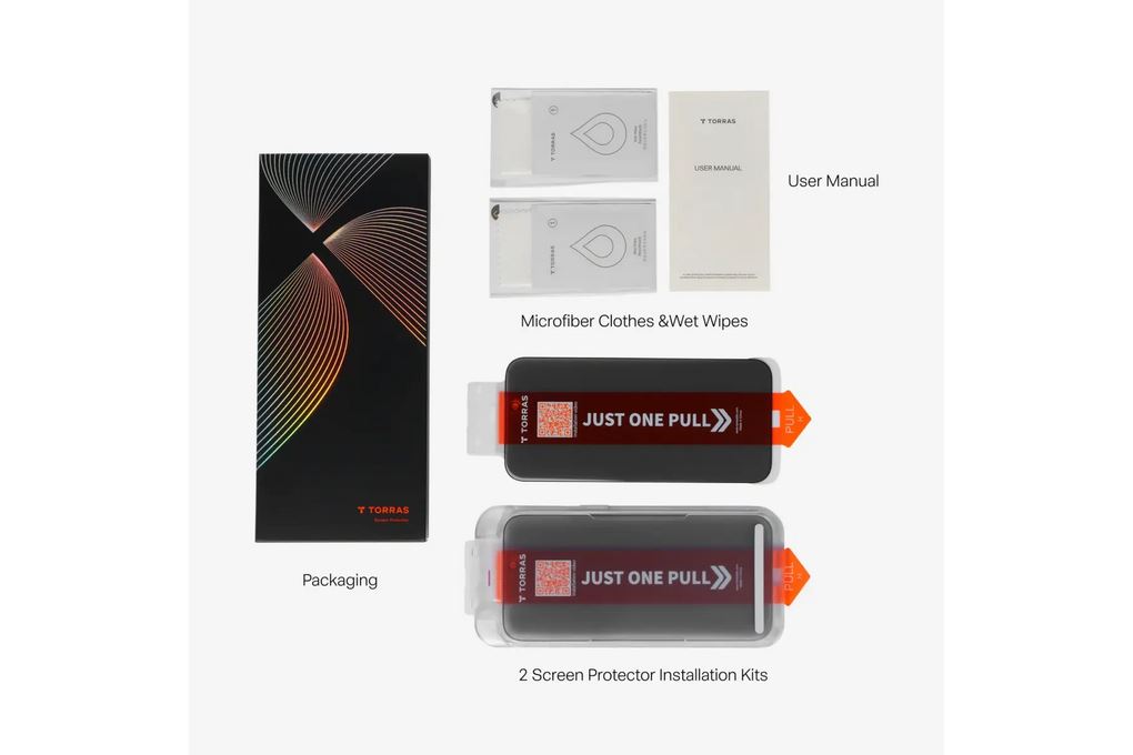 Miếng dán kính cường lực chống nhìn trộm iPhone 17 Pro TORRAS 3D Màu Đen