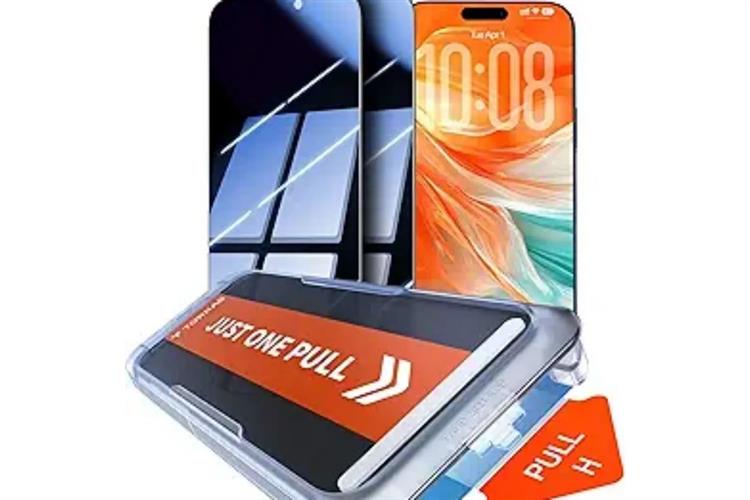 Miếng dán kính cường lực chống nhìn trộm iPhone 15 Pro Max TORRAS 3D Màu Đen