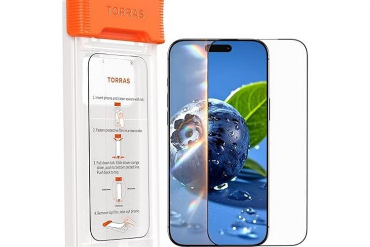 Miếng dán kính cường lực chống nhìn trộm iPhone 17 Pro Max TORRAS AR Màu Trắng
