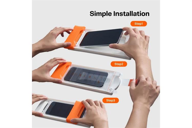 Miếng dán kính cường lực chống nhìn trộm iPhone 17 Pro Max TORRAS AR Màu Trắng