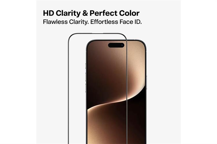 Miếng dán kính cường lực chống nhìn trộm iPhone 15 Pro Max TORRAS AR Màu Trắng