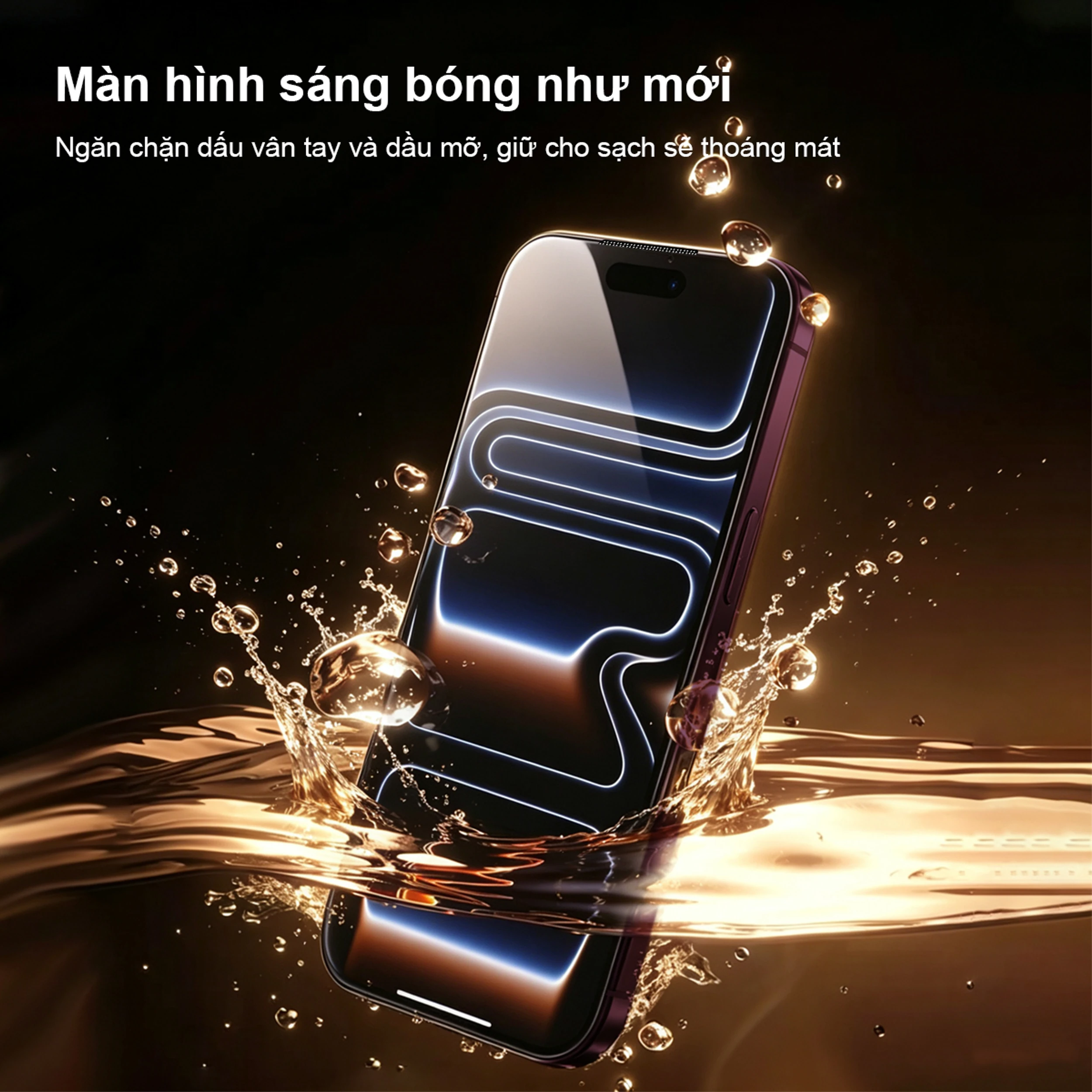 Miếng dán kính cường lực chống phản quang AR iPhone 18 Pro Max AVA+ JC Màu Trắng