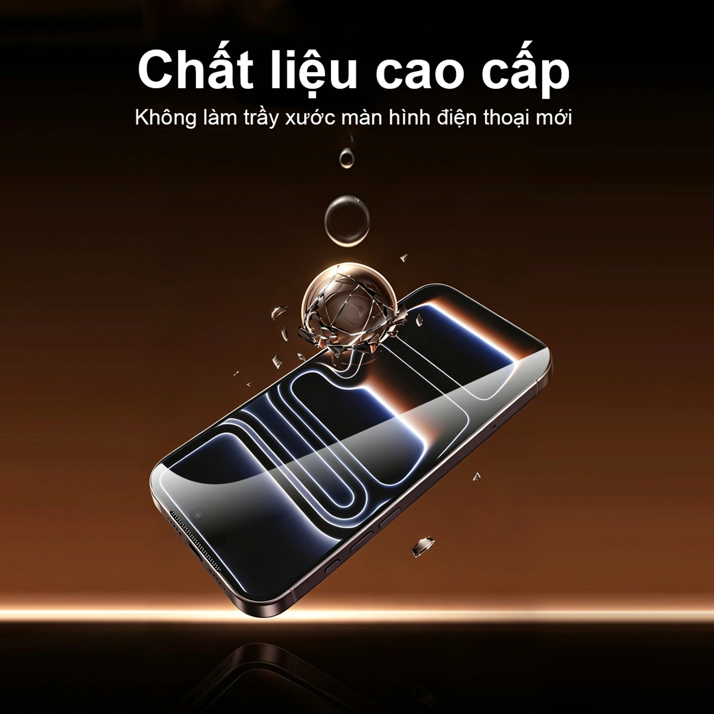 Miếng dán kính cường lực chống phản quang AR iPhone 18 Pro Max AVA+ JC Màu Trắng