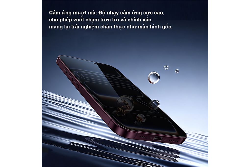 Miếng dán kính cường lực chống nhìn trộm iPhone 18 Pro Max AVA+ JC Màu Trắng