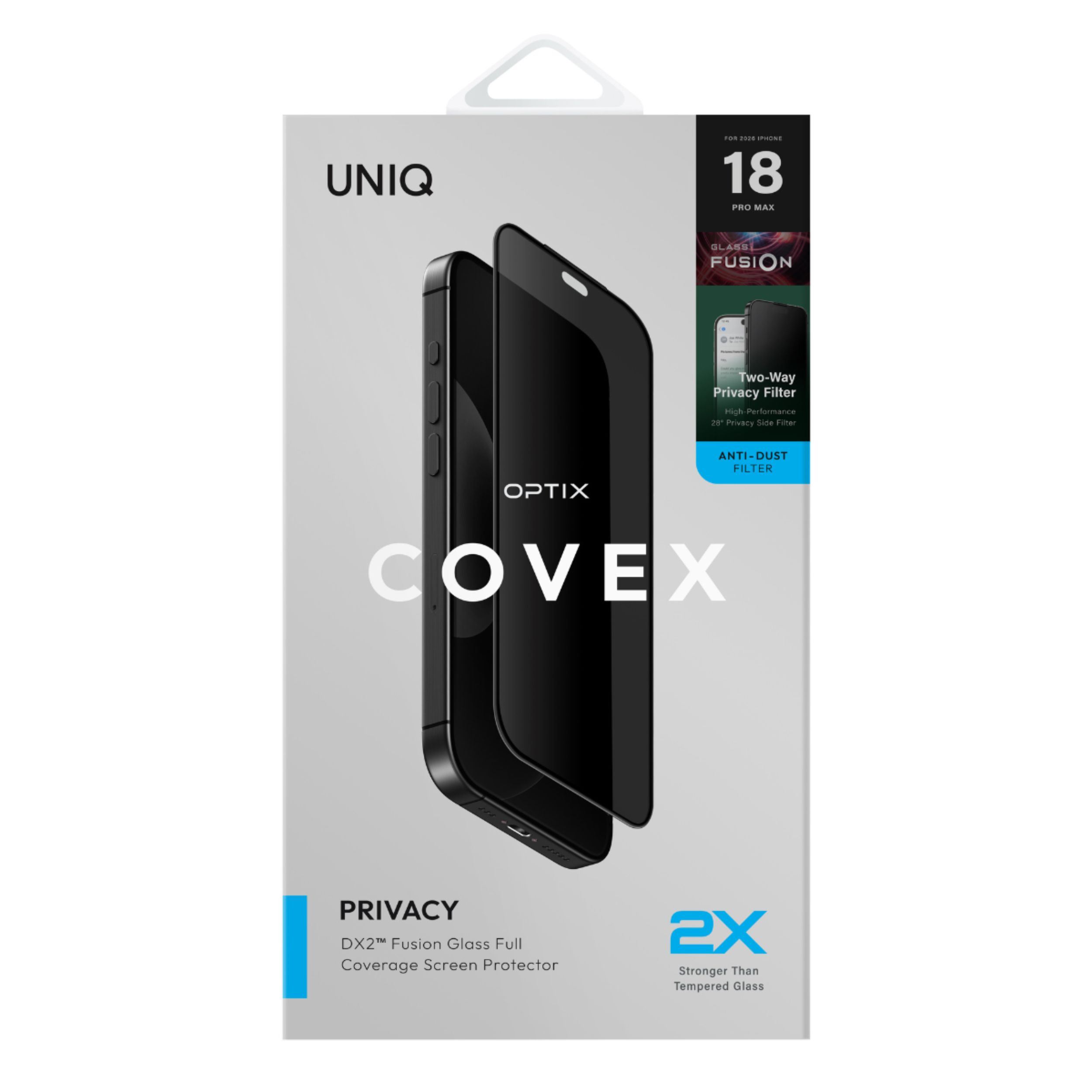 Miếng dán kính cường lực chống nhìn trộm iPhone 18 Pro Max UNIQ - 6