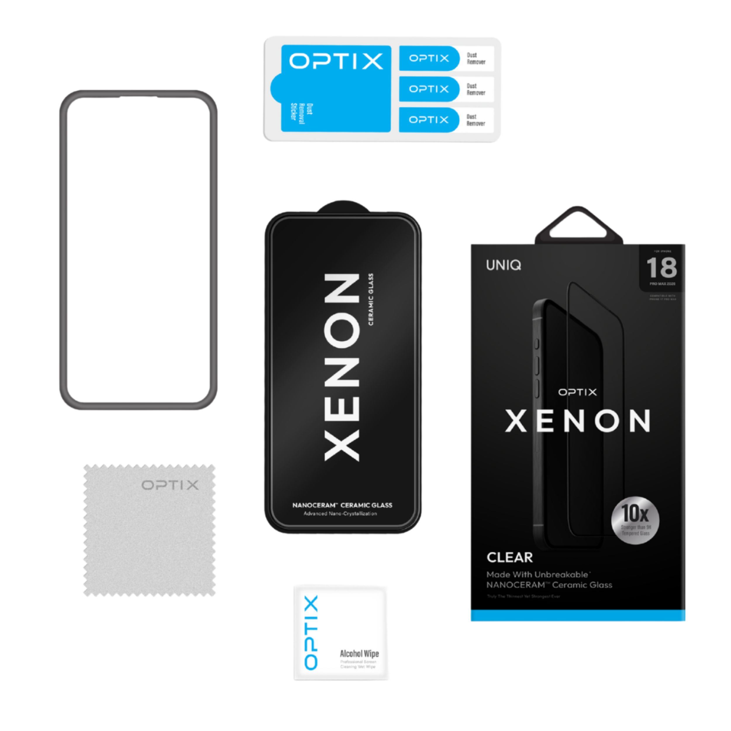 Miếng dán kính cường lực NANOCERAM iPhone 18 Pro Max UNIQ - 3