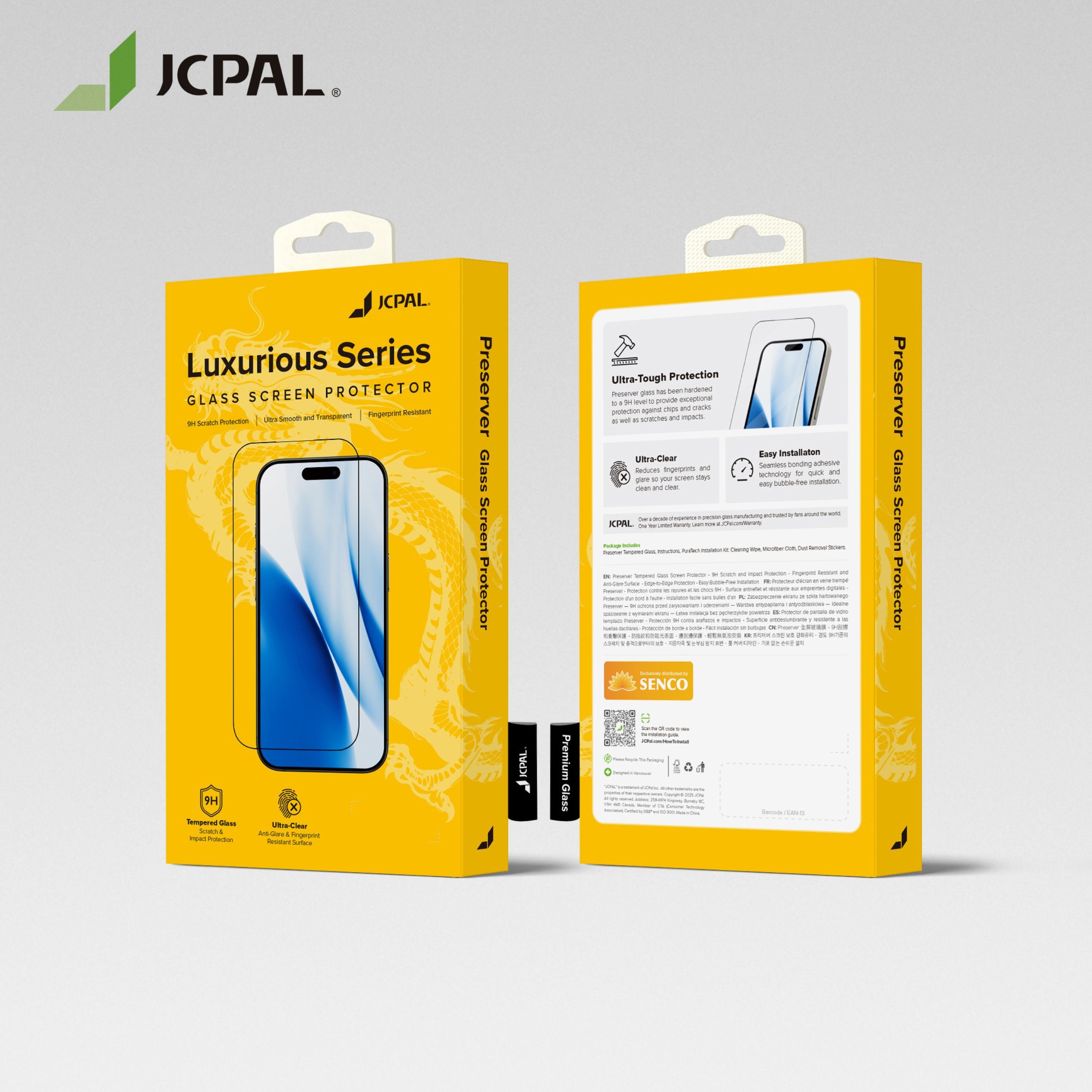Miếng dán kính cường lực iPhone 18 Pro Max JCPAL Màu Trắng