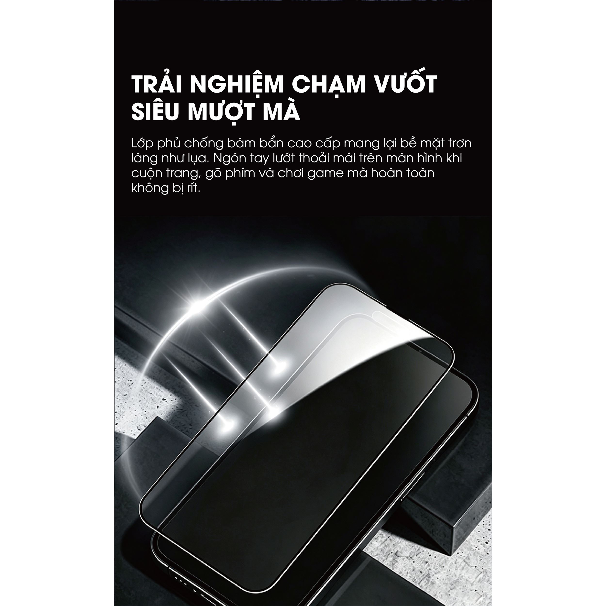 Miếng dán kính cường lực iPhone 18 Pro Mipow IRONBULL BJ804-BK Màu Trắng