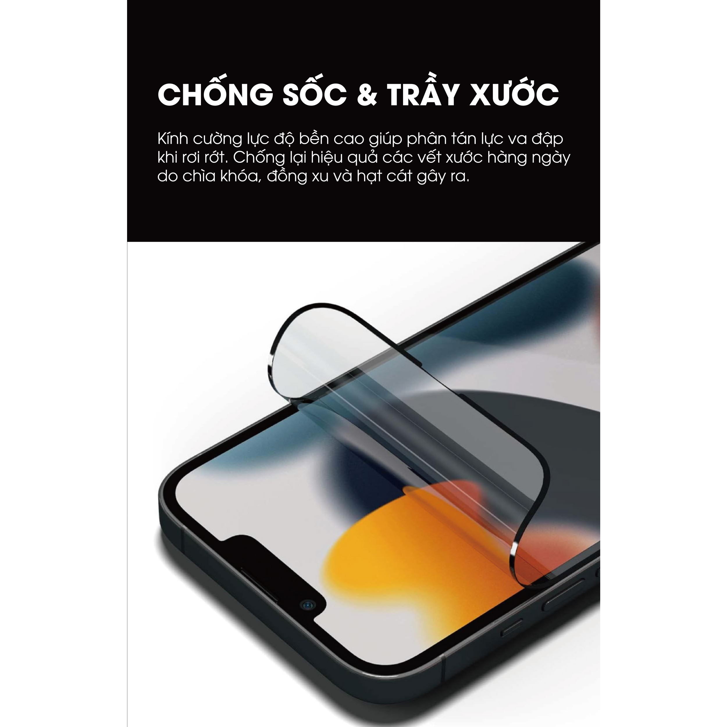 Miếng dán kính cường lực iPhone 18 Pro Max Mipow IRONBULL BJ805-BK Màu Trắng
