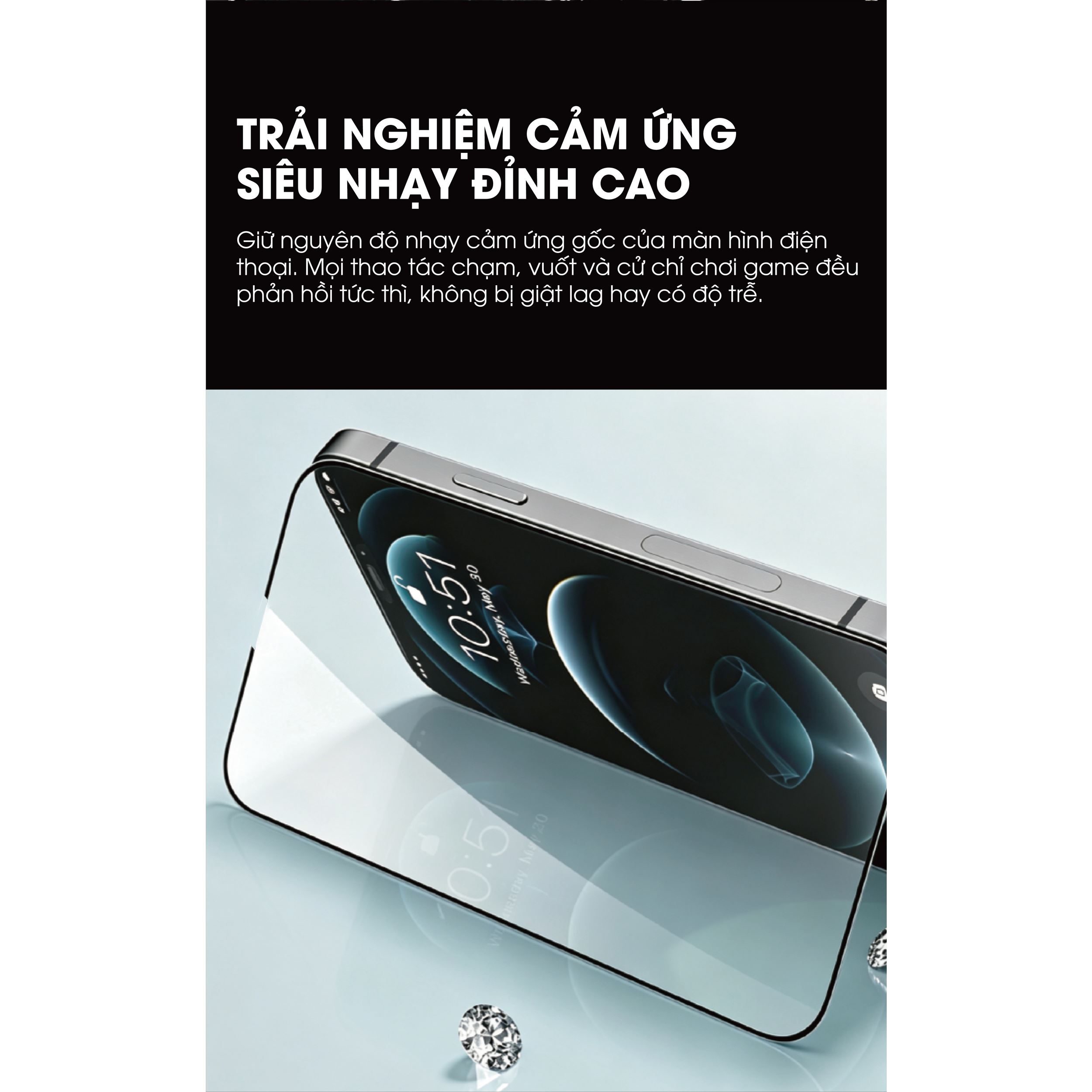 Miếng dán kính cường lực 3D iPhone 18 Pro Max Mipow IRONBULL BJ808-BK Màu Trắng