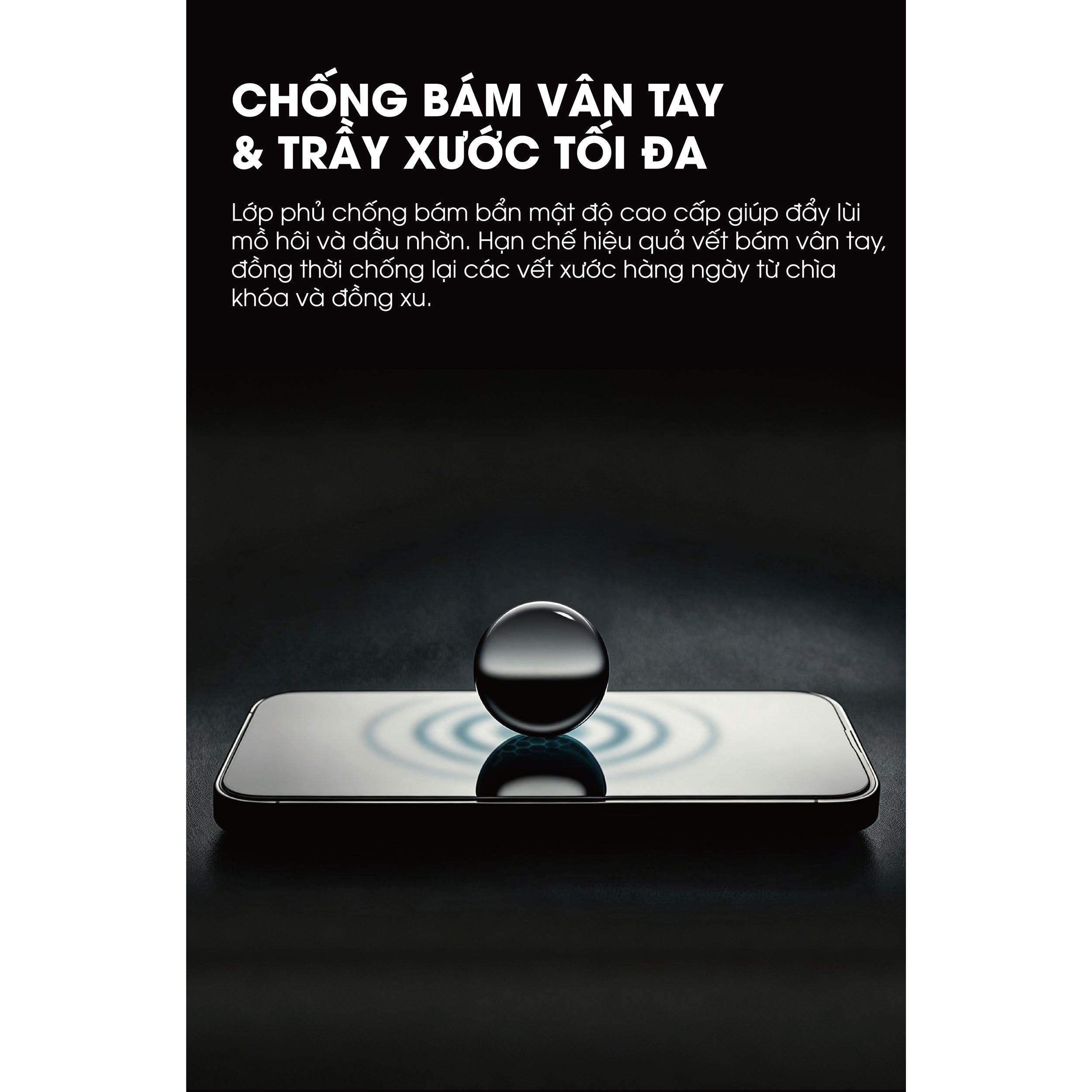 Miếng dán kính cường lực 3D iPhone 18 Pro Max Mipow IRONBULL BJ808-BK Màu Trắng