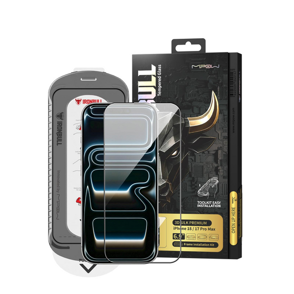 Miếng dán kính cường lực 3D iPhone 18 Pro Max Mipow IRONBULL BJ808-BK