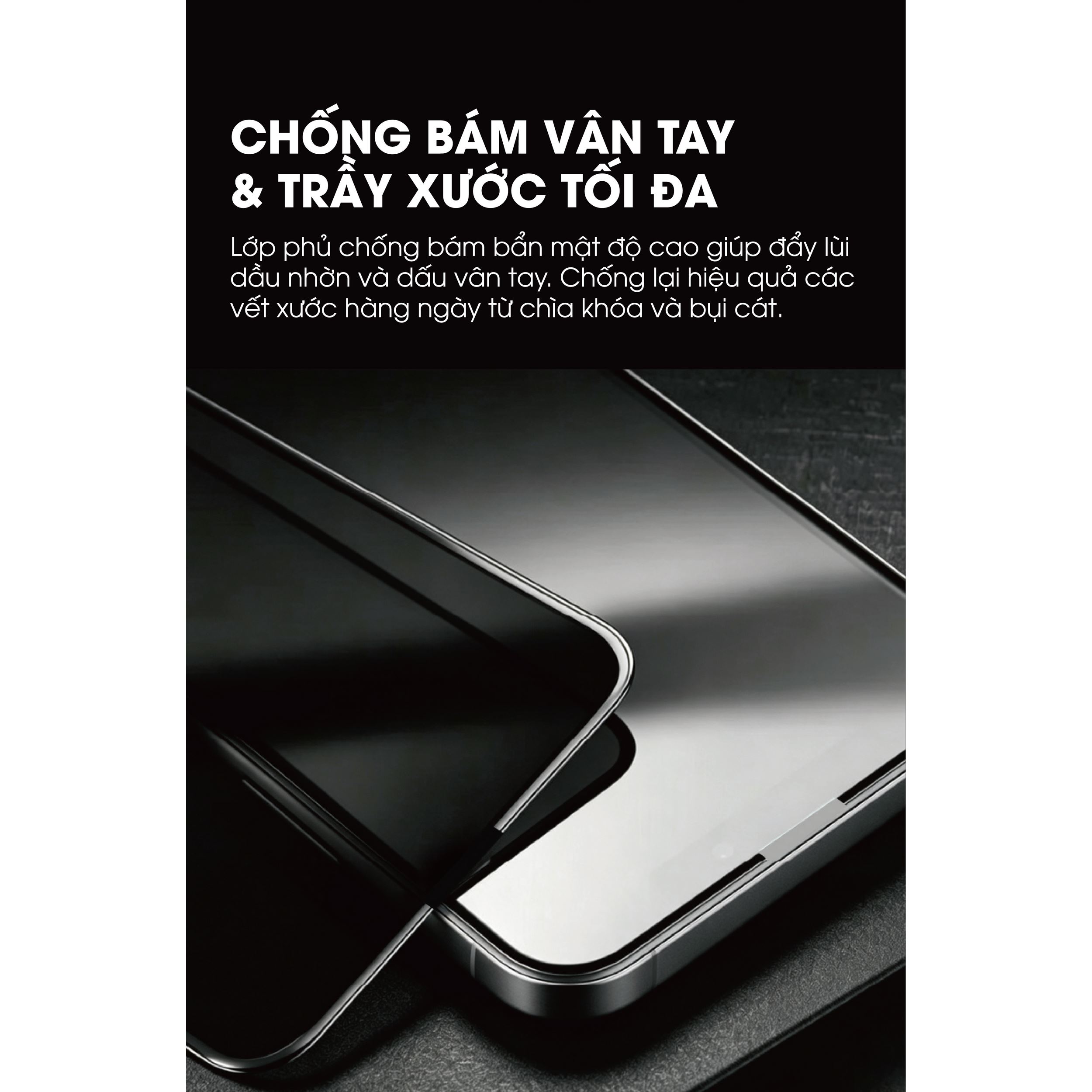 Miếng dán kính cường lực chống nhìn trộm iPhone 18 Pro Max Mipow IRONBULL BJ811-BK Màu Trắng