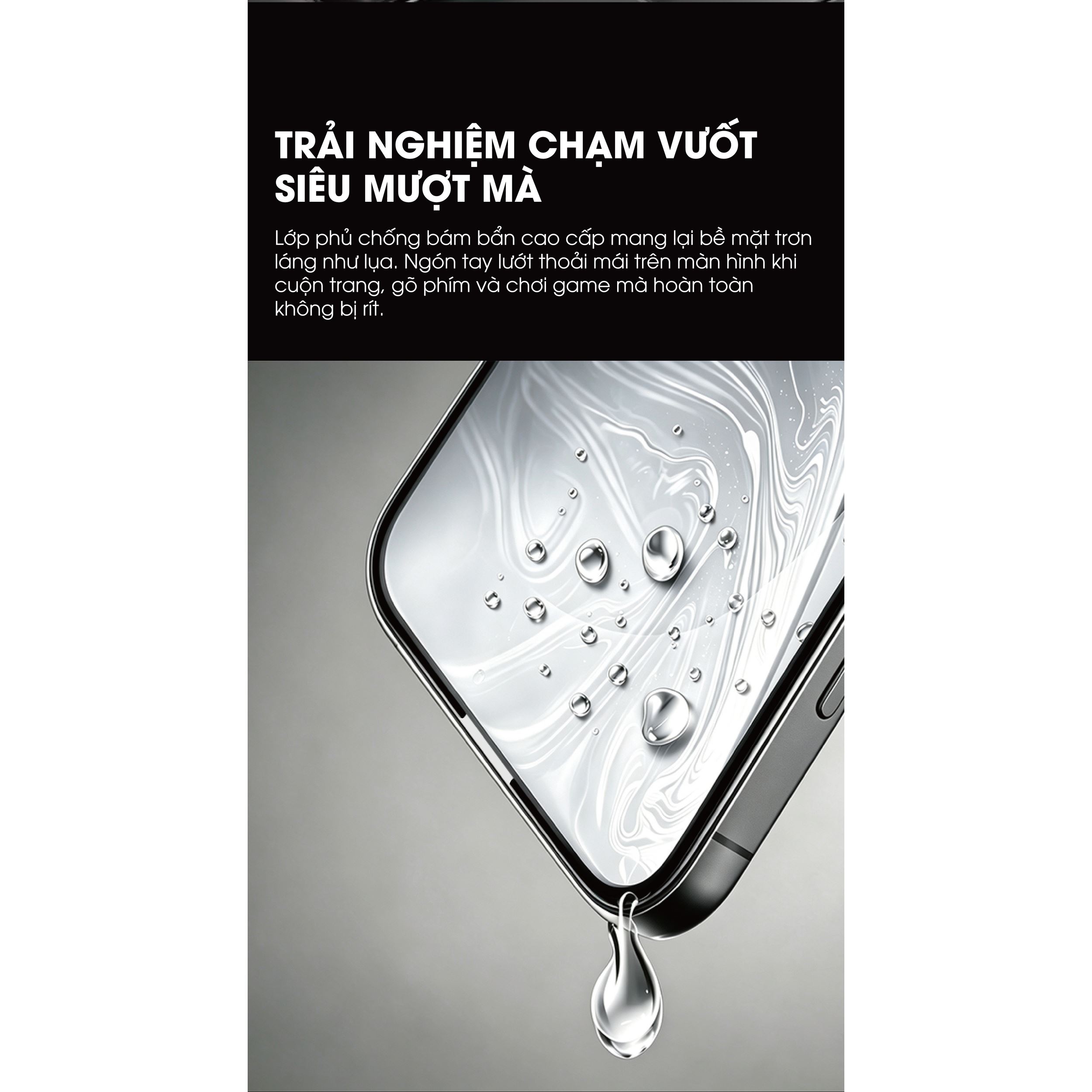 Miếng dán kính cường lực chống phản quang AR iPhone 18 Pro Mipow IRONBULL BJ813-BK Màu Trắng