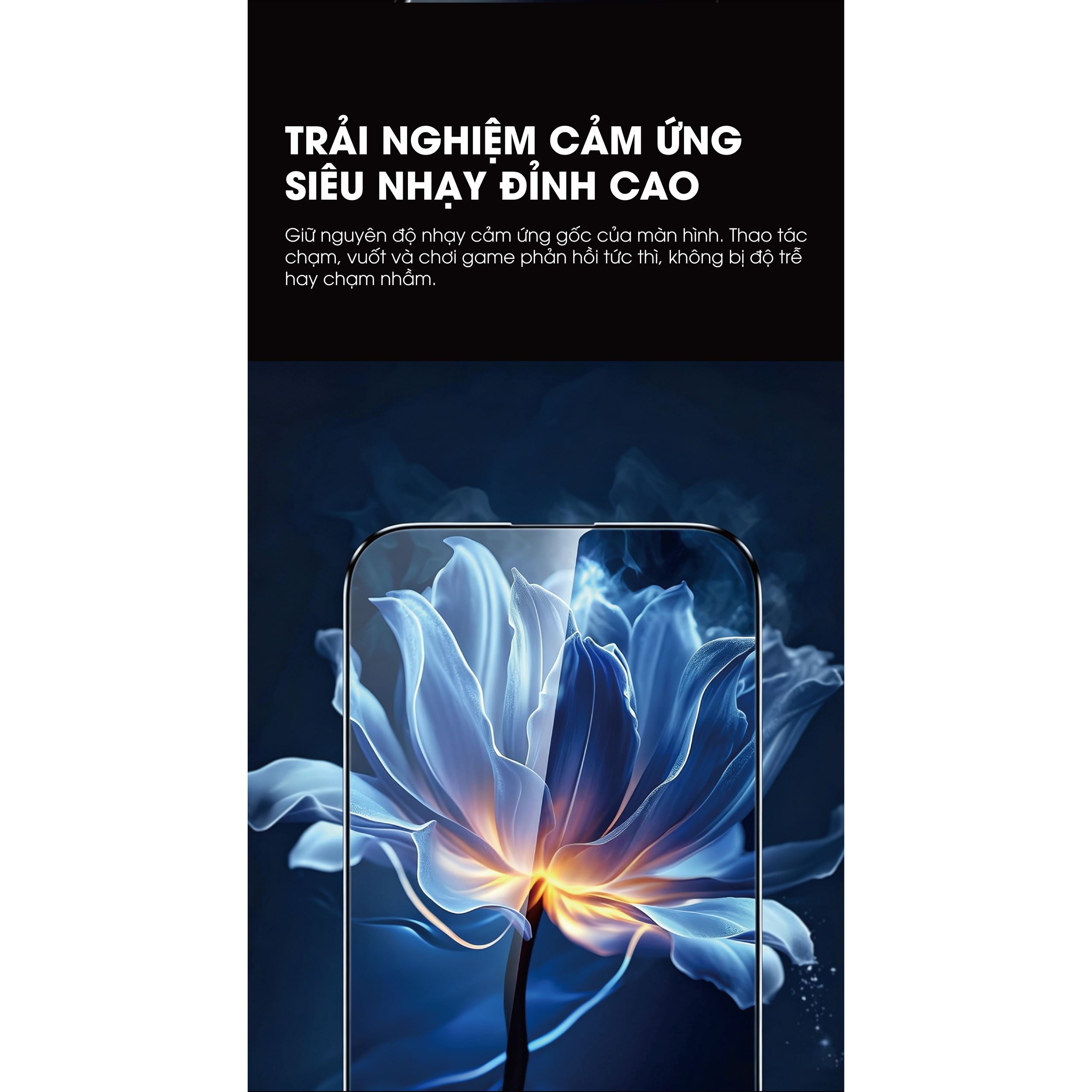 Miếng dán kính cường lực Sapphire iPhone 18 Pro Max Mipow IRONBULL BJ817-BK Màu Trắng