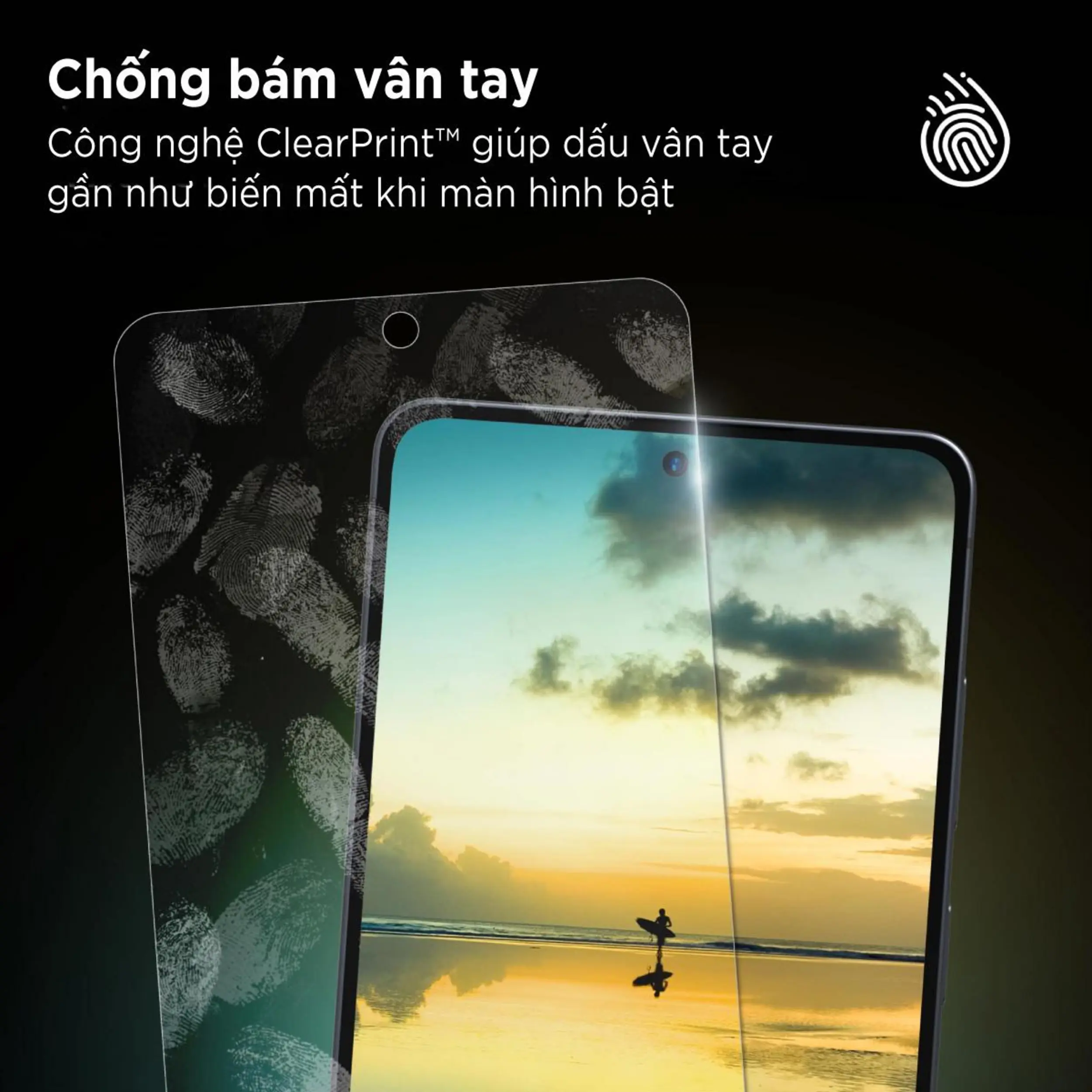 Miếng dán kính cường lực Galaxy Z Flip8 ZAGG InvisibleShield XTR5 Elite Màu Trắng